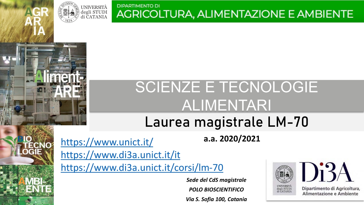 Laurea In Scienze E Tecnologie Alimentari